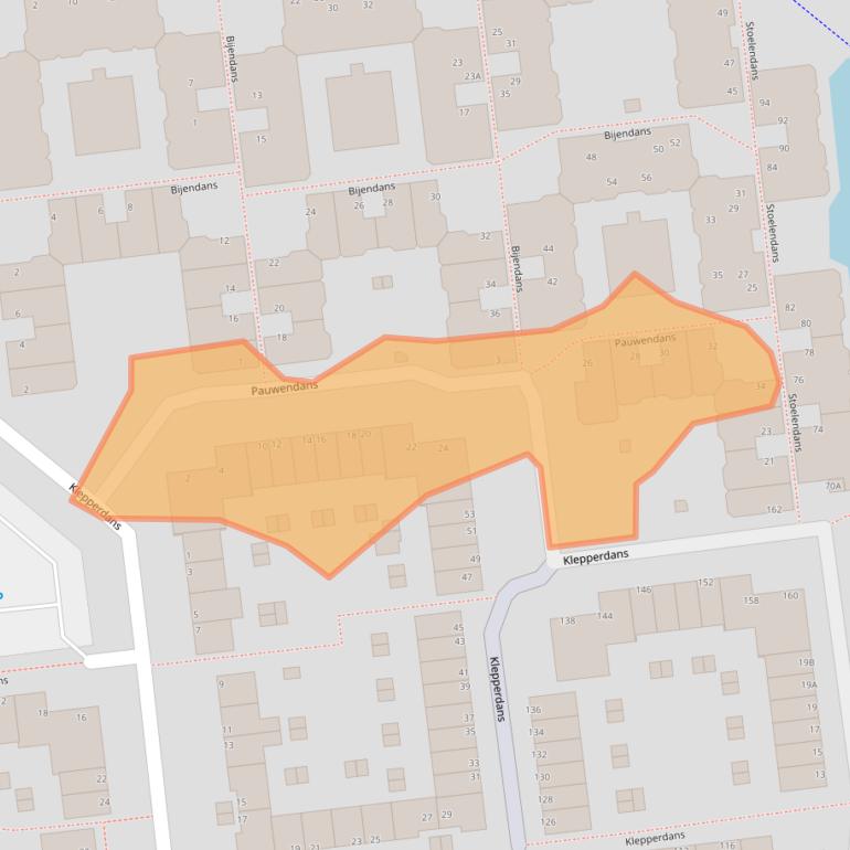 Kaart van postcodegebied 2907TC.