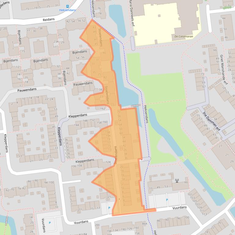 Kaart van postcodegebied 2907TE.