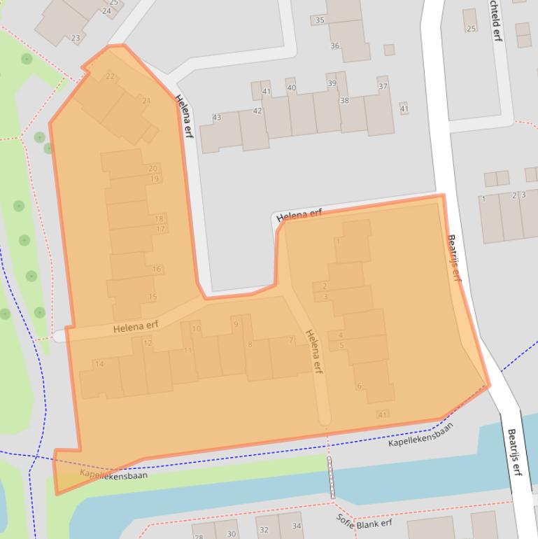 Kaart van postcodegebied 2907VA.