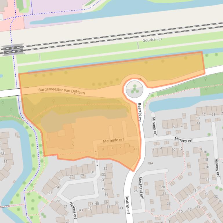 Kaart van postcodegebied 2907VC.