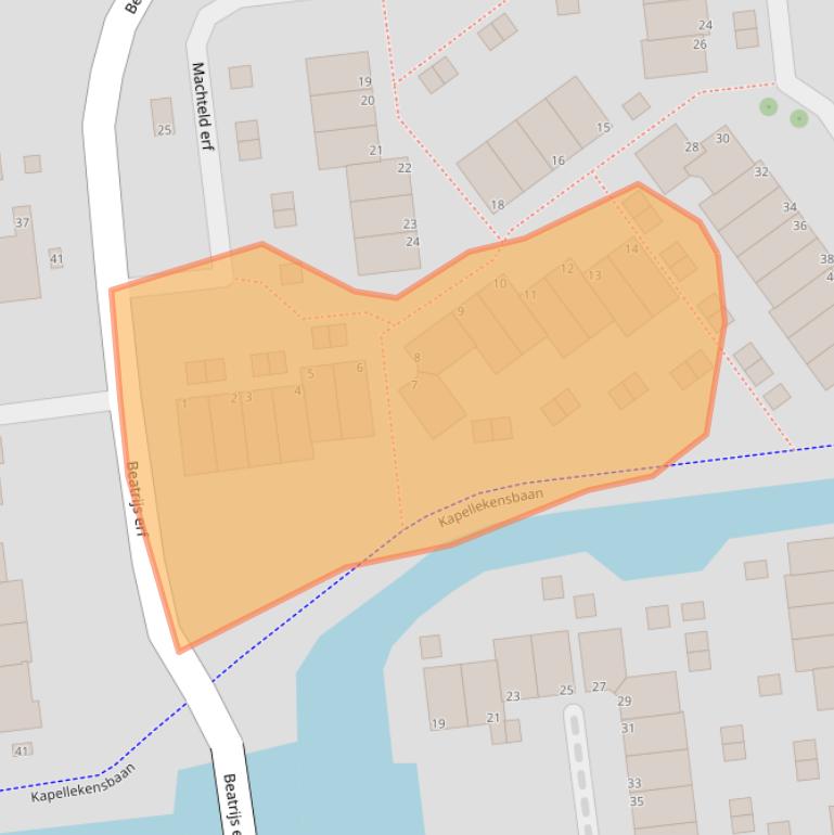 Kaart van postcodegebied 2907VD.