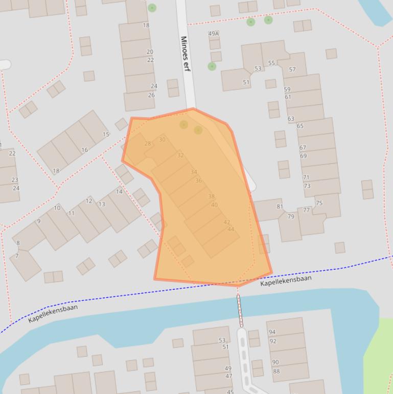 Kaart van postcodegebied 2907VL.