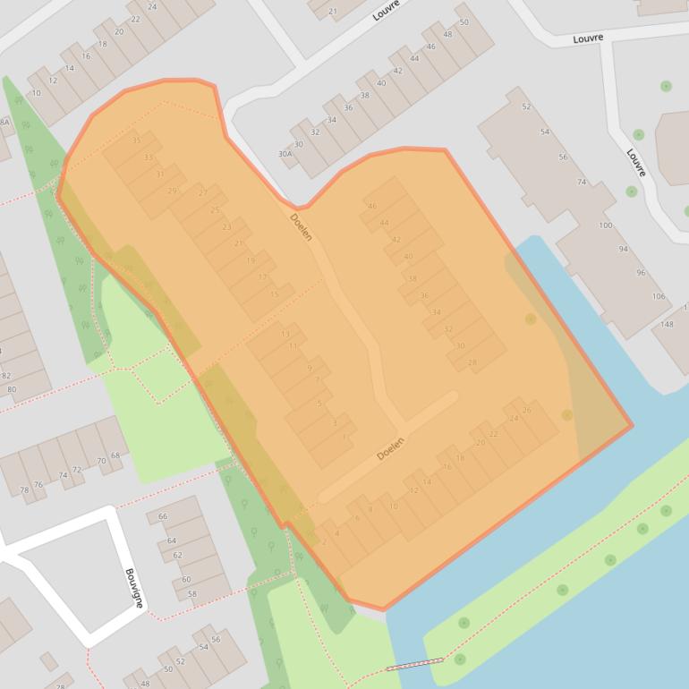 Kaart van postcodegebied 2907WC.