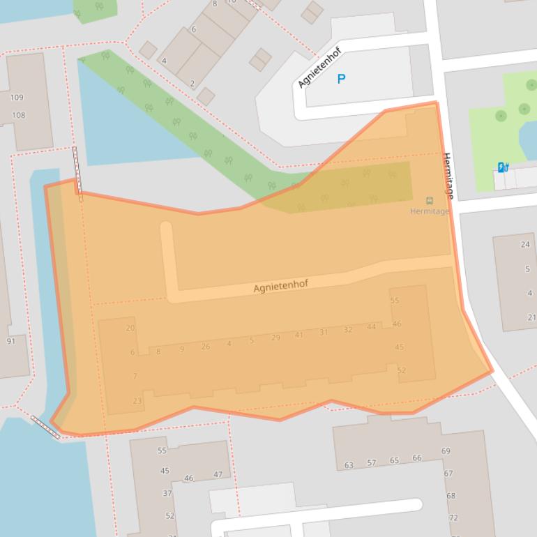 Kaart van postcodegebied 2907WG.