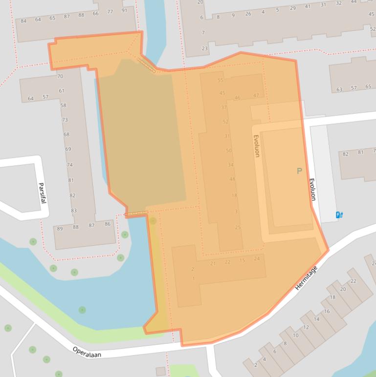 Kaart van postcodegebied 2907WH.