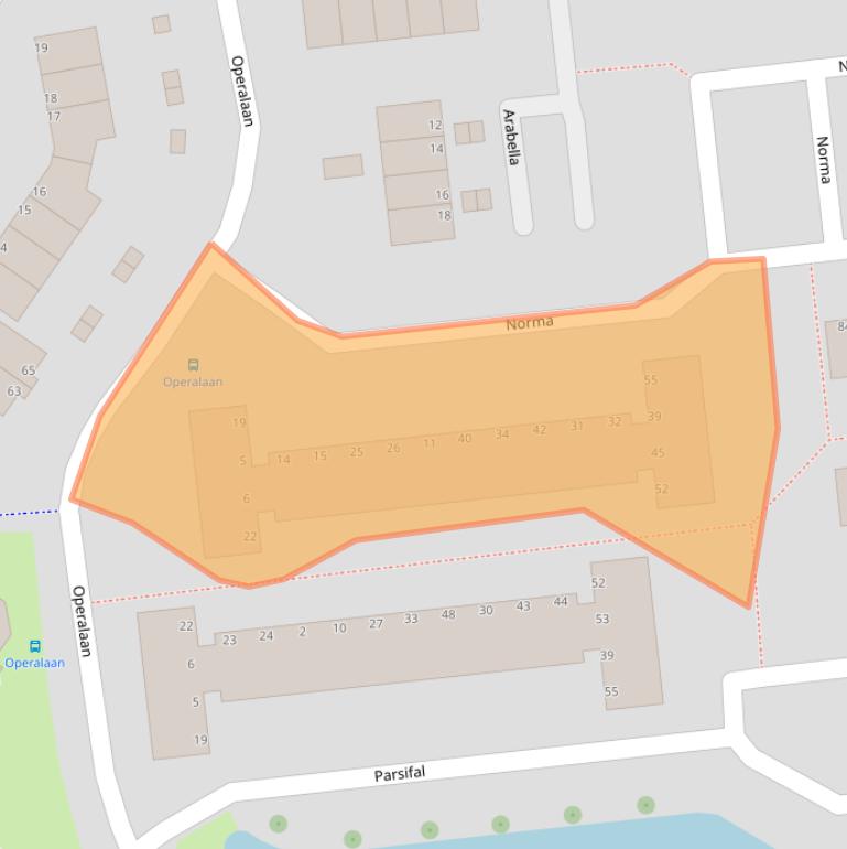 Kaart van postcodegebied 2907WK.