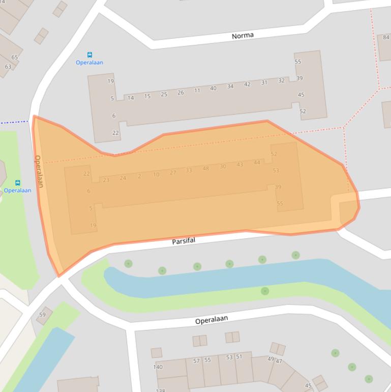 Kaart van postcodegebied 2907WN.