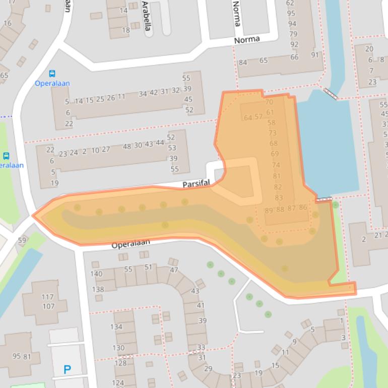 Kaart van postcodegebied 2907WP.