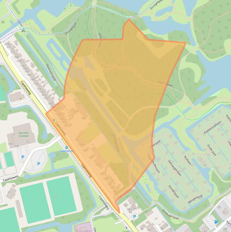 Kaart van postcodegebied 2907XC.