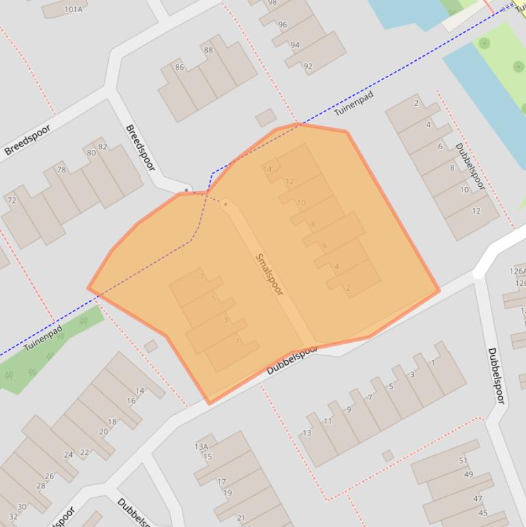 Kaart van postcodegebied 2908AJ.