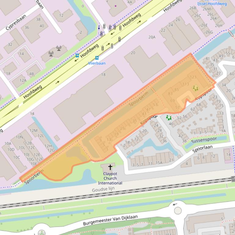 Kaart van postcodegebied 2908BB.