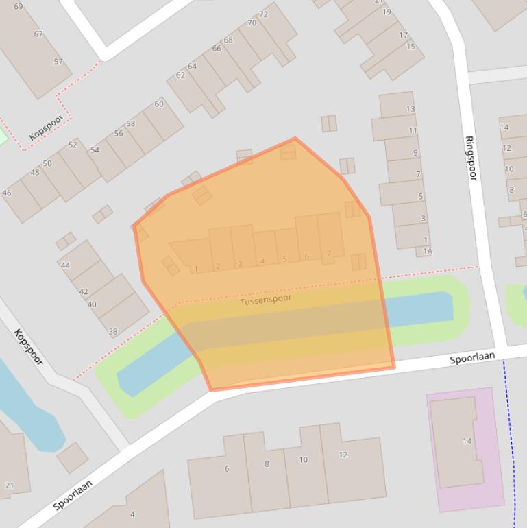 Kaart van postcodegebied 2908BE.