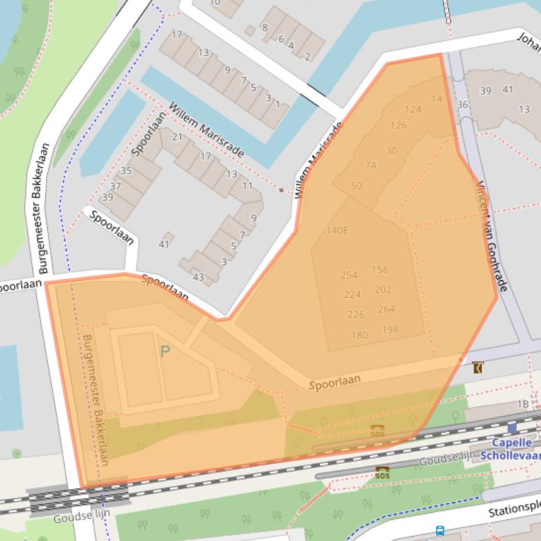 Kaart van postcodegebied 2908CG.