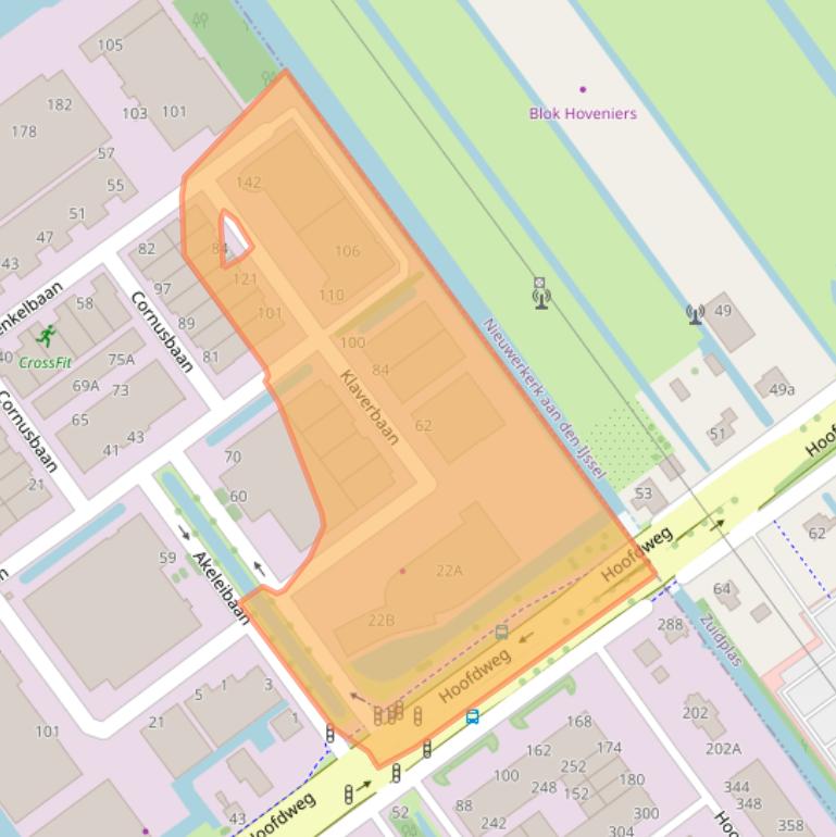 Kaart van postcodegebied 2908KD.