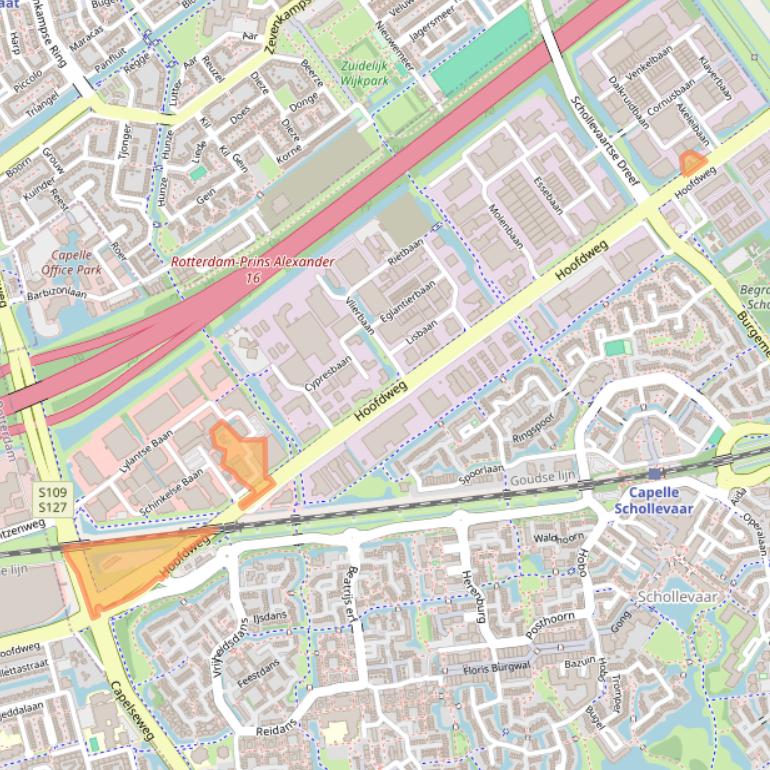 Kaart van postcodegebied 2908LB.