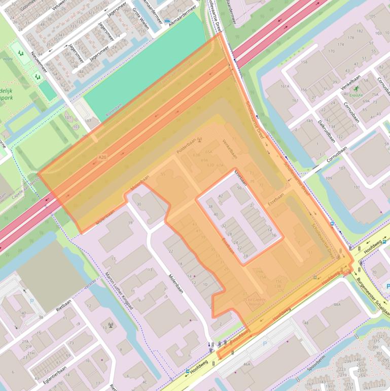 Kaart van postcodegebied 2908LJ.