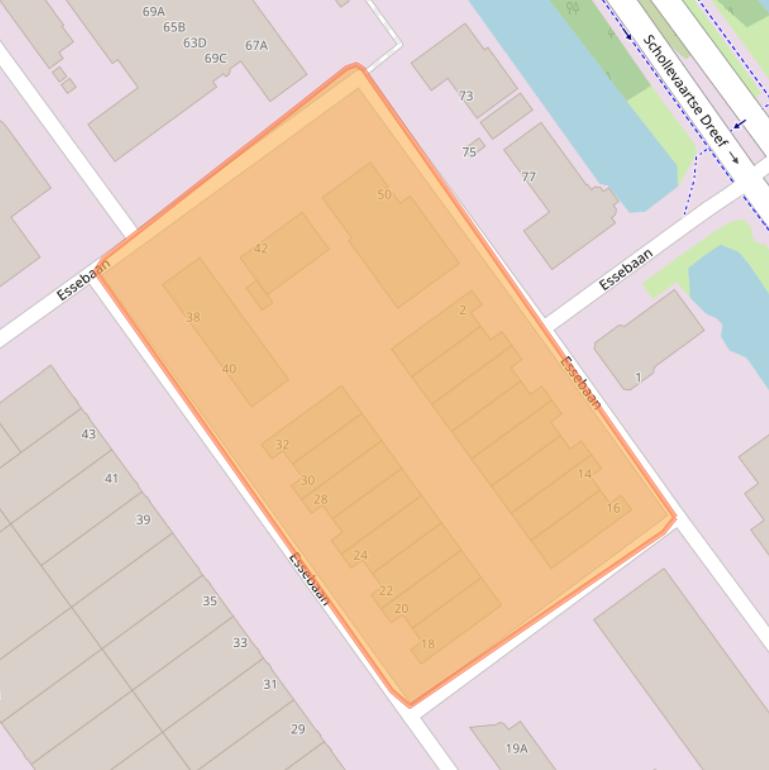 Kaart van postcodegebied 2908LK.