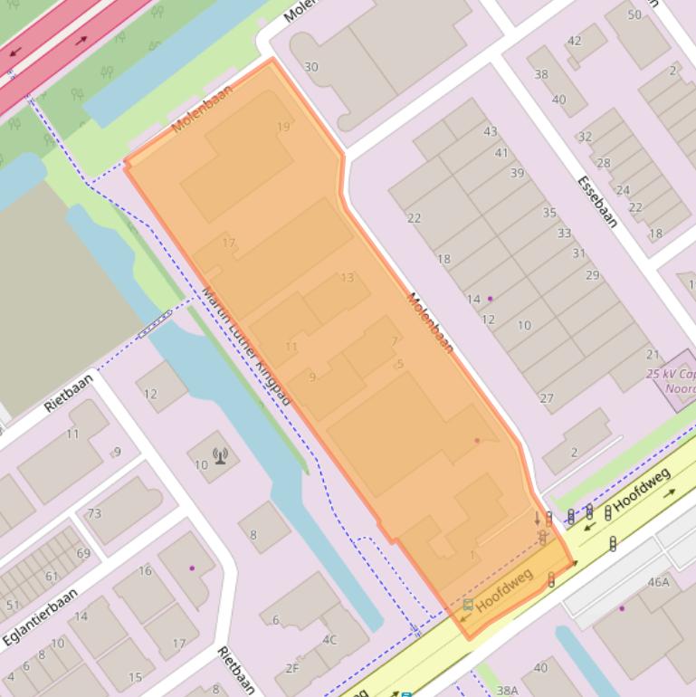 Kaart van postcodegebied 2908LL.