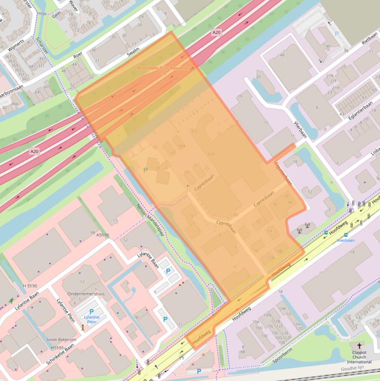 Kaart van postcodegebied 2908LT.