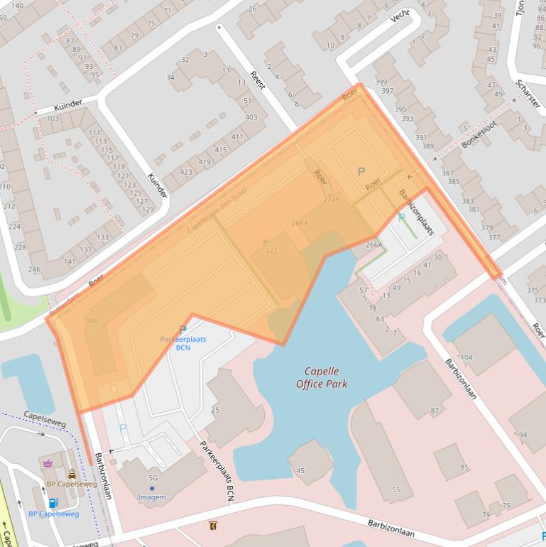 Kaart van postcodegebied 2908MC.