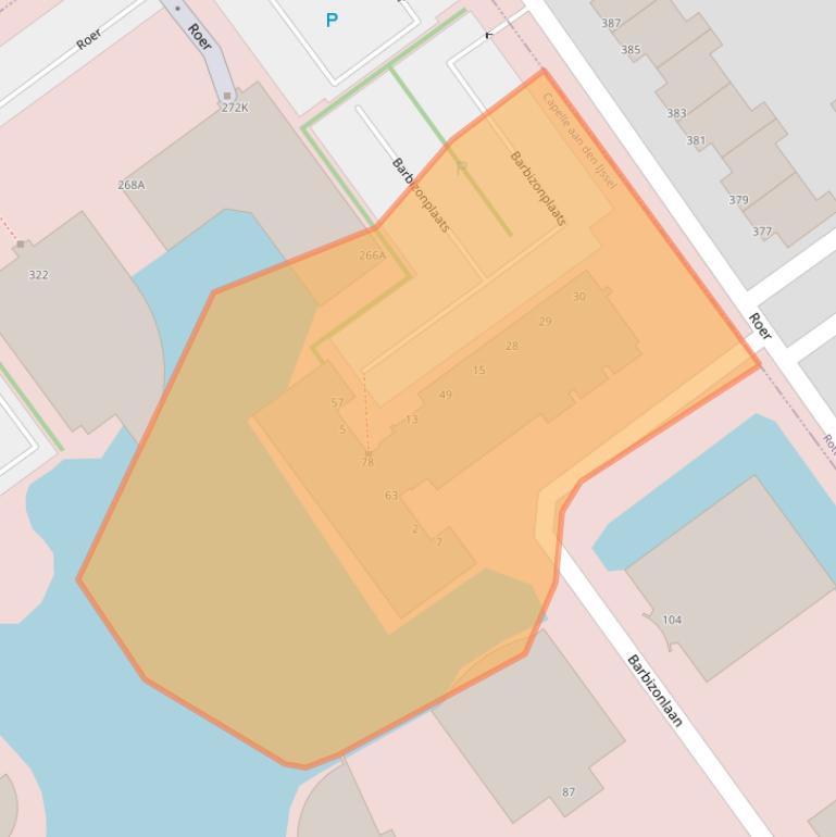 Kaart van postcodegebied 2908MG.