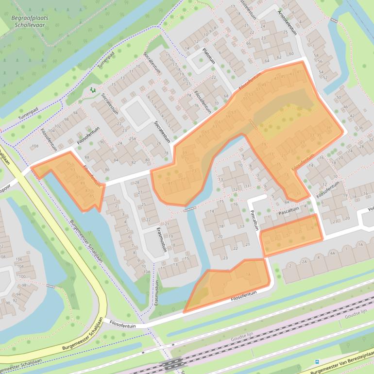 Kaart van postcodegebied 2908XA.