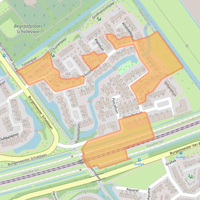 Kaart van postcodegebied 2908XB.