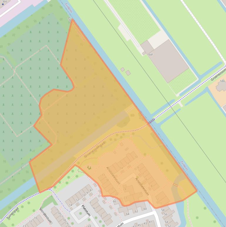 Kaart van postcodegebied 2908XE.