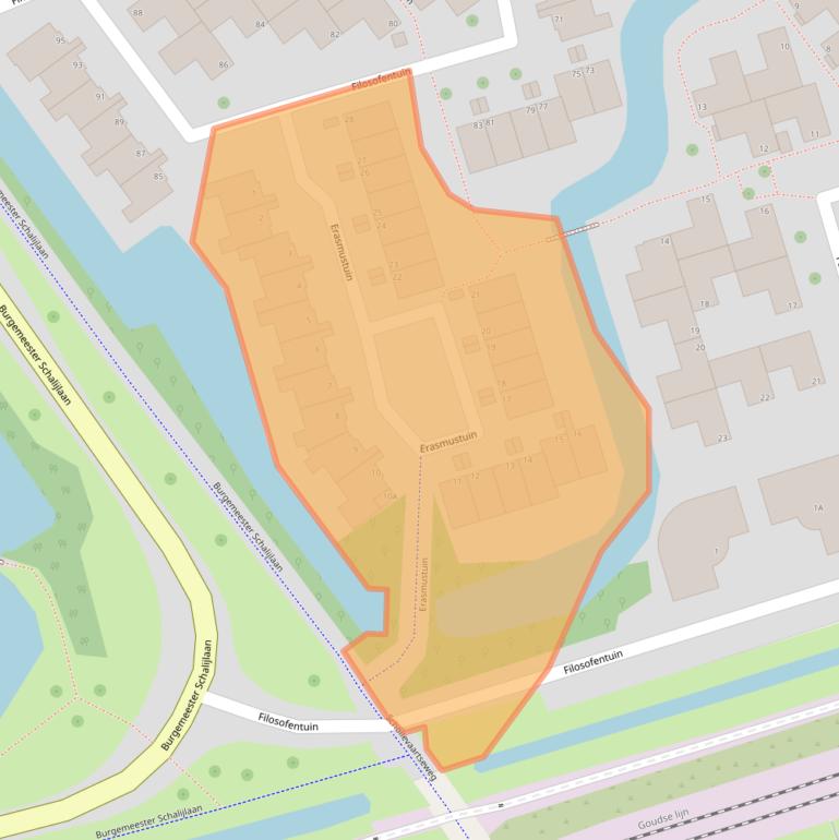 Kaart van postcodegebied 2908XG.