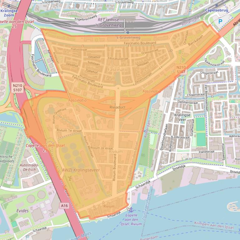 Kaart van postcodegebied 2909.