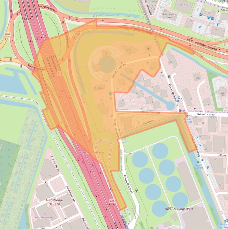 Kaart van postcodegebied 2909LC.