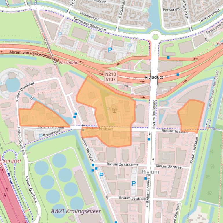 Kaart van postcodegebied 2909LE.