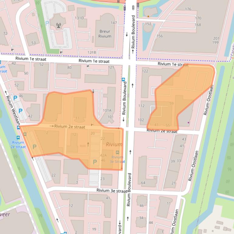 Kaart van postcodegebied 2909LG.