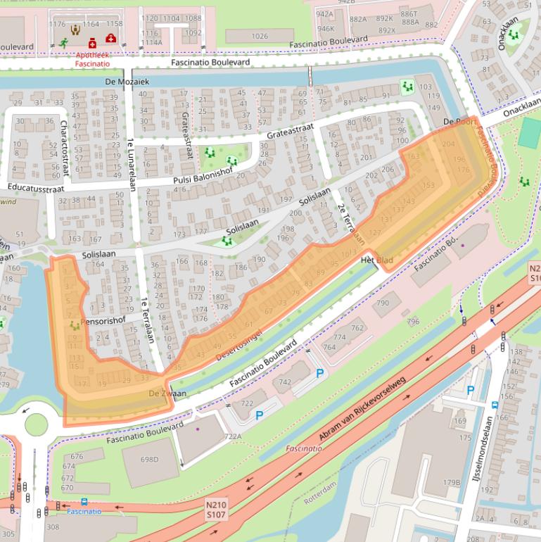 Kaart van postcodegebied 2909PA.