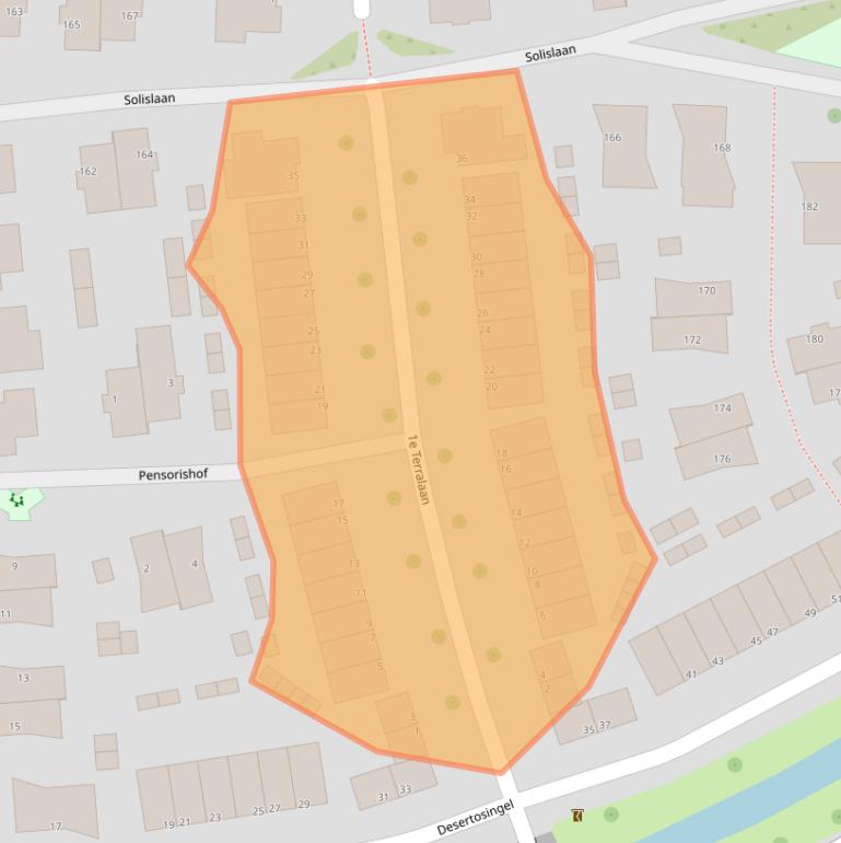 Kaart van postcodegebied 2909PC.