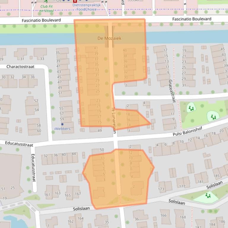 Kaart van postcodegebied 2909PH.