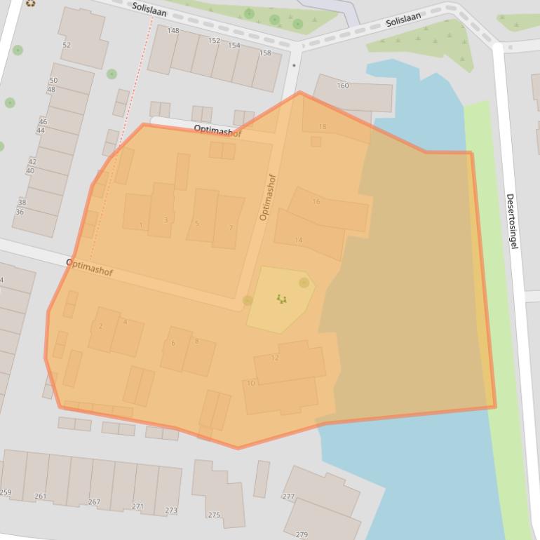 Kaart van postcodegebied 2909RD.