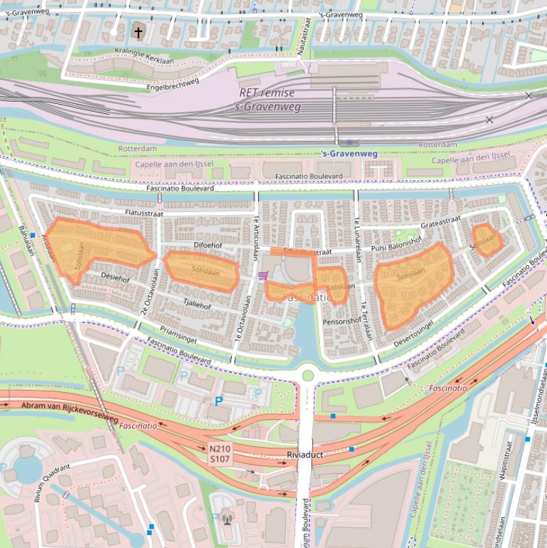 Kaart van postcodegebied 2909SB.