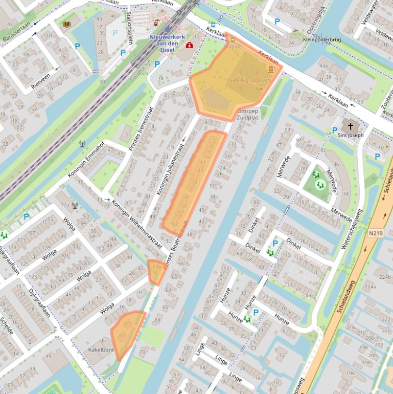 Kaart van postcodegebied 2911AK.