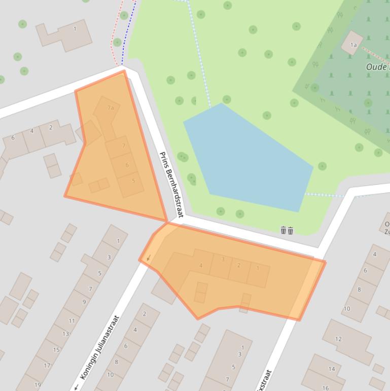 Kaart van postcodegebied 2911AM.