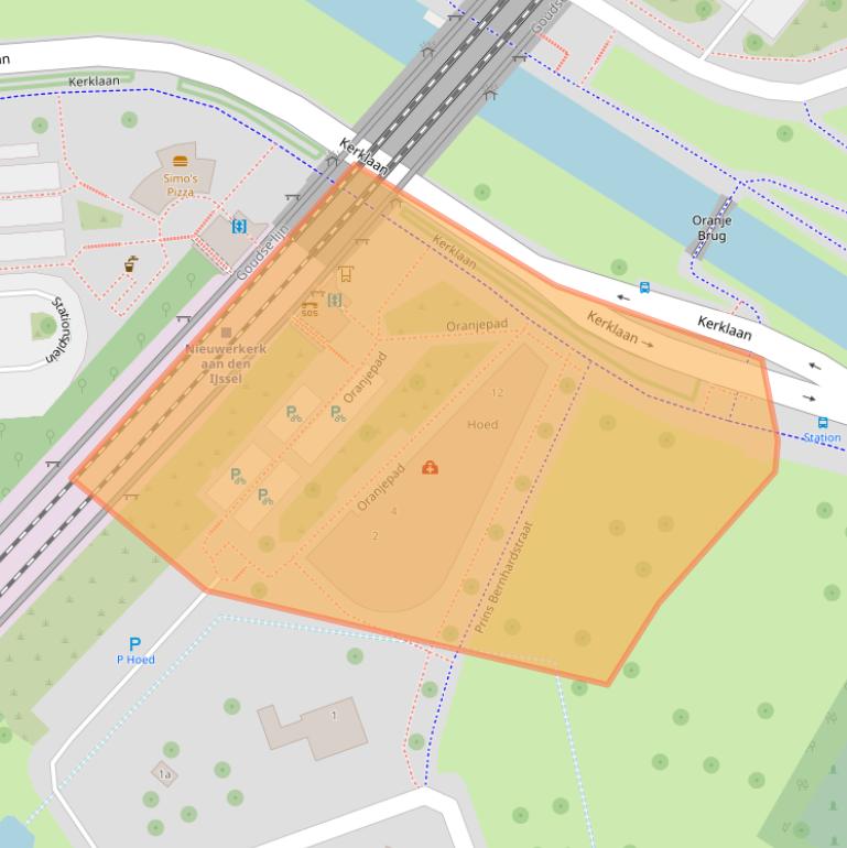 Kaart van postcodegebied 2911AP.