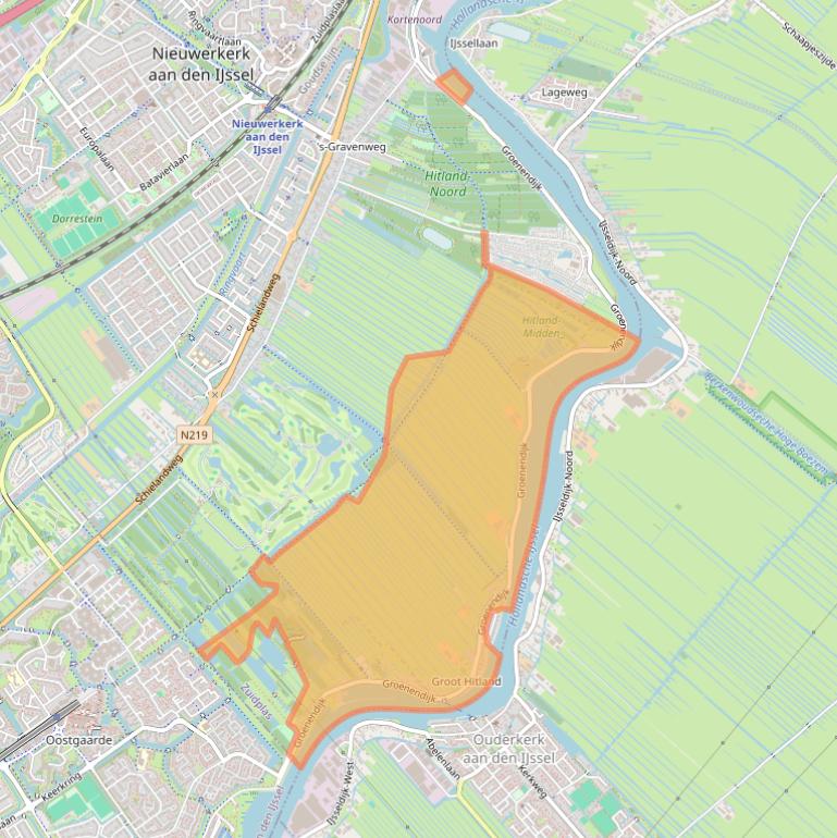 Kaart van postcodegebied 2911BB.