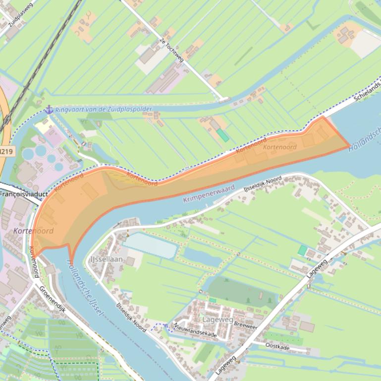 Kaart van postcodegebied 2911BD.