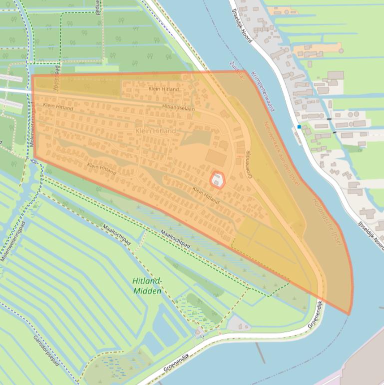 Kaart van postcodegebied 2911BR.