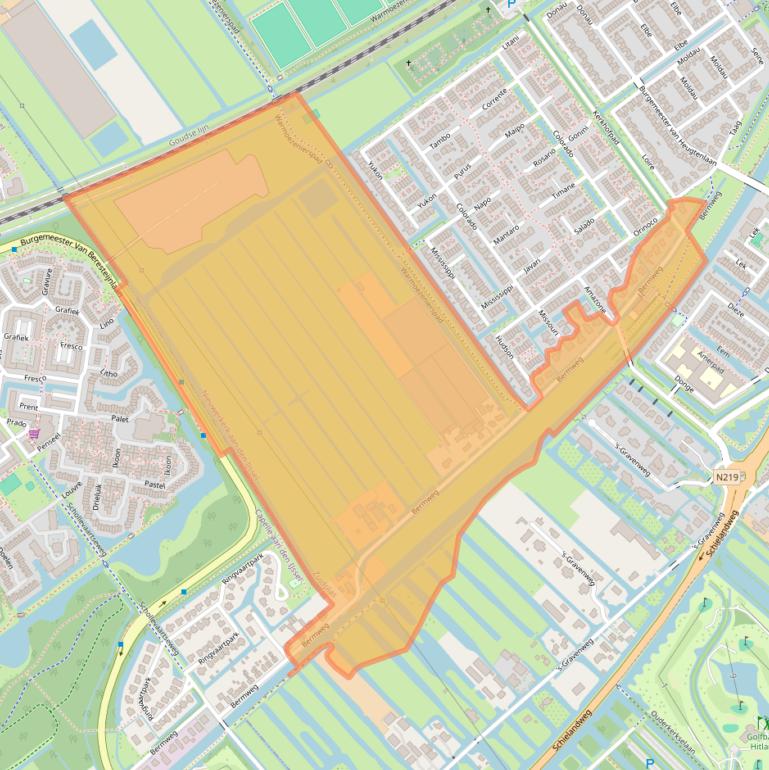 Kaart van postcodegebied 2911CA.