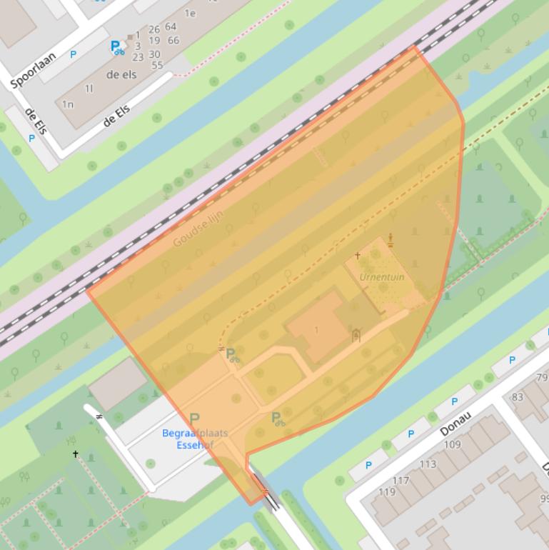 Kaart van postcodegebied 2911CB.