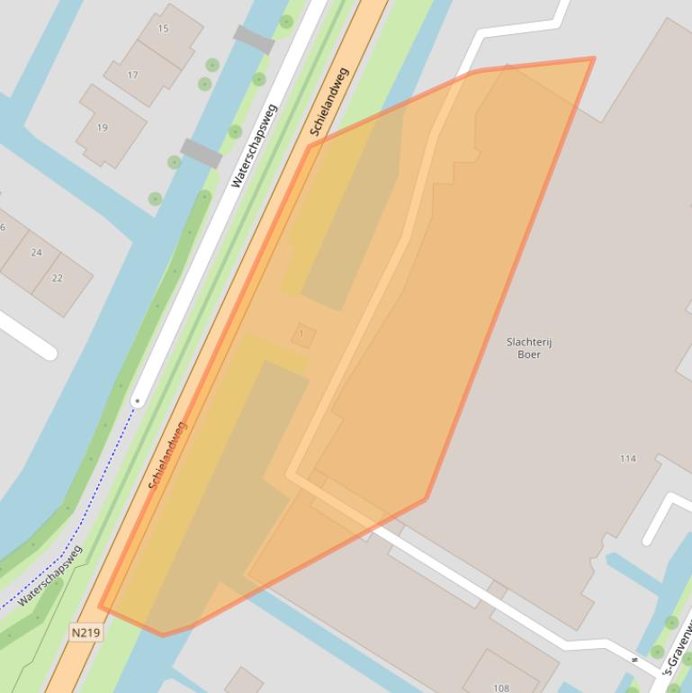 Kaart van postcodegebied 2911CM.