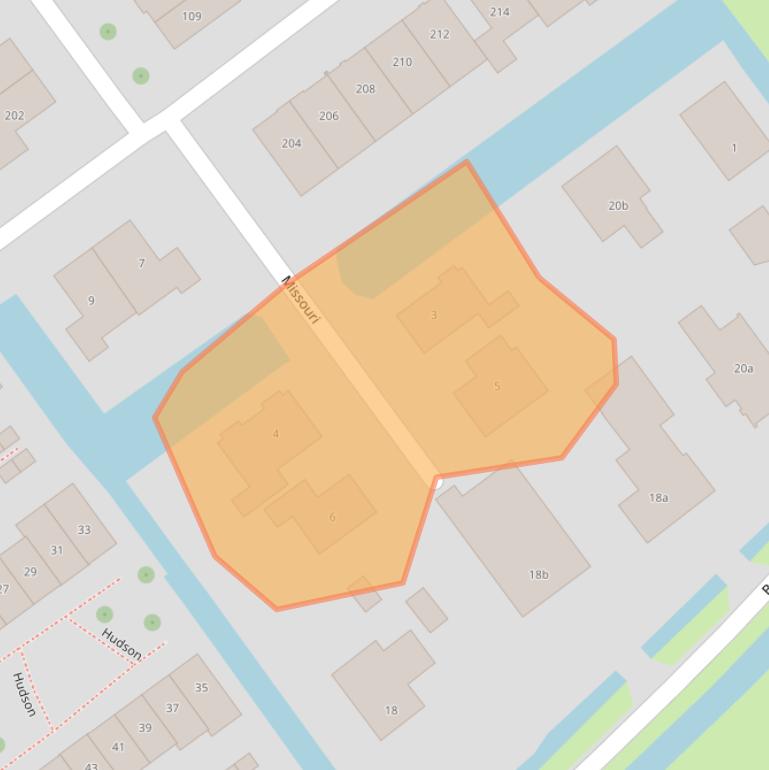 Kaart van postcodegebied 2911CX.