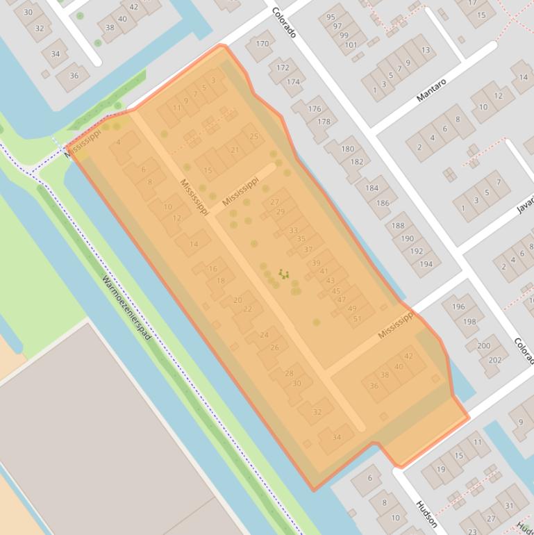 Kaart van postcodegebied 2911CZ.