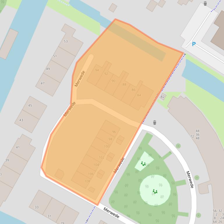 Kaart van postcodegebied 2911EC.